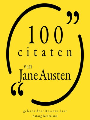 cover image of 100 citaten van Jane Austen